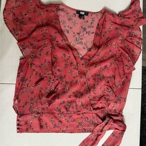 PAIGE Women's Red Floral Blouse